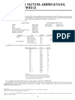 Conversion Factors, Abbreviations, and Unit Symbols: SI UNITS (Adopted 1960)