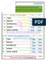 10 Standard All Subjects Full Guide and QUESTION BANK 2020-21 New Edition TM & EM