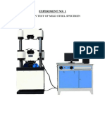 Experiment 1 - TENSION TEST OF MILD STEEL SPECIMEN
