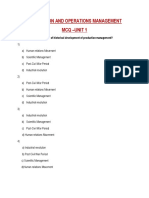 MCQ Chapter Pom - Unit 1 PDF