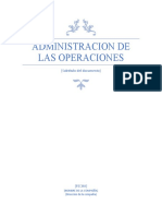 Reporte Administracion de Las Operaciones