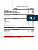 Investimento Inicial: Descrição Qde. Valor Unit. InstalaçõEs