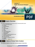 Static Structural Analysis: Introduction To ANSYS Mechanical