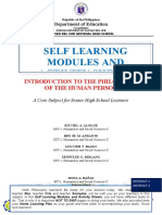 Self Learning Modules and Activity Sheets: Introduction To The Philosophy of The Human Person