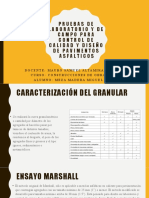 Pruebas de Laboratorio y Campo para Control de Calidad y Diseño de Pavimentos Asfalticos