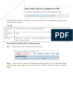 Maintain Credit Limit For Customers in SAP