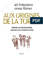 Aux Origines de La Torah by Israël Finkelstein Thomas Römer