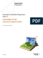 Example Candidate Responses: Cambridge IGCSE Literature (English) 0486