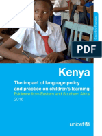 Kenya: The Impact of Language Policy and Practice On Children's Learning