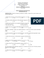 Math 10 (1st Quarter Exam)