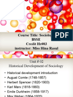 Course Title: Sociology Bsse Credit Hr#03 Instructor: Miss Hina Rasul