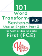 101 Word Transformation Sentences PDF