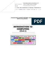 Introduction To Computing Fundamentals of ICT Week 1-2