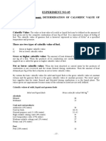 Experiment No-05: Name of The Experiment: Determination of Calorific Value of Fuel. Calorific Value