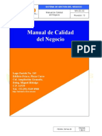 Manual de Calidad Del Negocio PDF