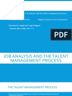 Job Analysis and The Talent Management Process