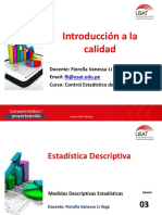 Sesión 3. Estadística Descriptiva en El Control de La Calidad