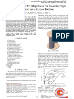 Investigation of Overlap Ratio For Savonius Type Vertical Axis Hydro Turbine