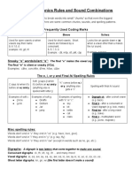 Common Phonics Rules and Sound Combinations: Frequently Used Coding Marks