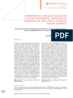 As Primeiras Iniciativas de Educacao No Vale Do Rio Branco Amazonia Setentrional de 1890 - o Contexto Social Da Epoca