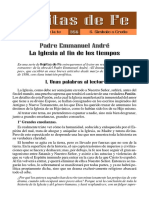 Padre Emmanuel André, La Iglesia Al Fin de Los Tiempos (Compx6) PDF