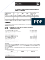 Word Families: Indefinite Article Adj. N. v. Adv. Prep. Definite Article N