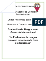 La Evaluación de Riesgos Como Un Proceso en La Toma de Decisiones