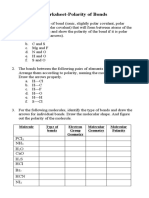 Bond Polarity and Molecular Polarity Worksheet