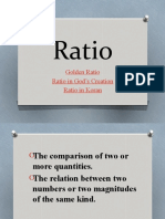 Ratio: Golden Ratio Ratio in God's Creation Ratio in Koran