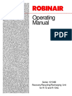 Operating Manual: Series 12134B Recovery/Recycling/Recharging Unit For R-12 and R-134a