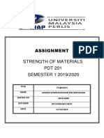 Assignment: Strength of Materials PDT 201 SEMESTER 1 2019/2020