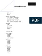 6 Answer Key A Grammar, Vocabulary, and Pronunciation