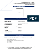 Formato Hoja de Vida Practicas UTP