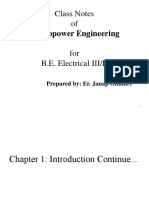 Class Notes Of: Hydropower Engineering