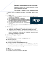 Guidelines For Scanning & Uploading The Photograph & Signature