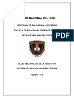 Silabo Historia de La Policia Nacional Peruana