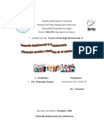 Desarrollo Biopsicosocial en La Adolescencia, Diferencias Sexuales y Adquisición de Los Papeles de Género.