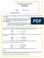 Repaso de Problemas Matematicos de Suma, Resta, Multiplicación y División.