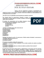 EJERCICIO TIPO. GENETICA. EL CICLO CELULAR. (Iva) PDF