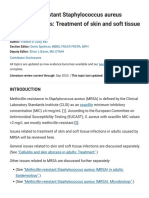 Methicillin-Resistant Staphylococcus Aureus (MRSA) in Adults: Treatment of Skin and Soft Tissue Infections