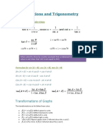 Revision For Functions and Trigonometry