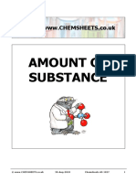 Amount of Substance: WWW - CHEMSHEETS.co - Uk