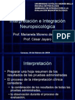 Interpretación e Integración Neuropsicológica