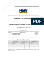 Ingeniería PCH San Matías: Especificaciones de Construcción para Edificaciones