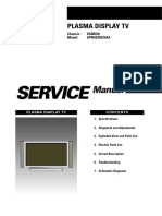 Plasma Display TV: Chassis: D54B (N) Model: SPN4235X/XAA