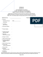 Form 29 Government of India Ministry of Surface Transport Directorate General of Shipping