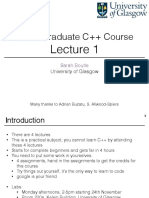 SUPA Graduate C++ Course: University of Glasgow