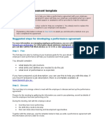 Performance Agreement Template