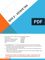 QUIZ 2 - ESTATE TAX (Late Quiz)