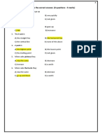 Match The Word(s) in Bold To The Correct Answer. (6 Questions - 3 Marks)